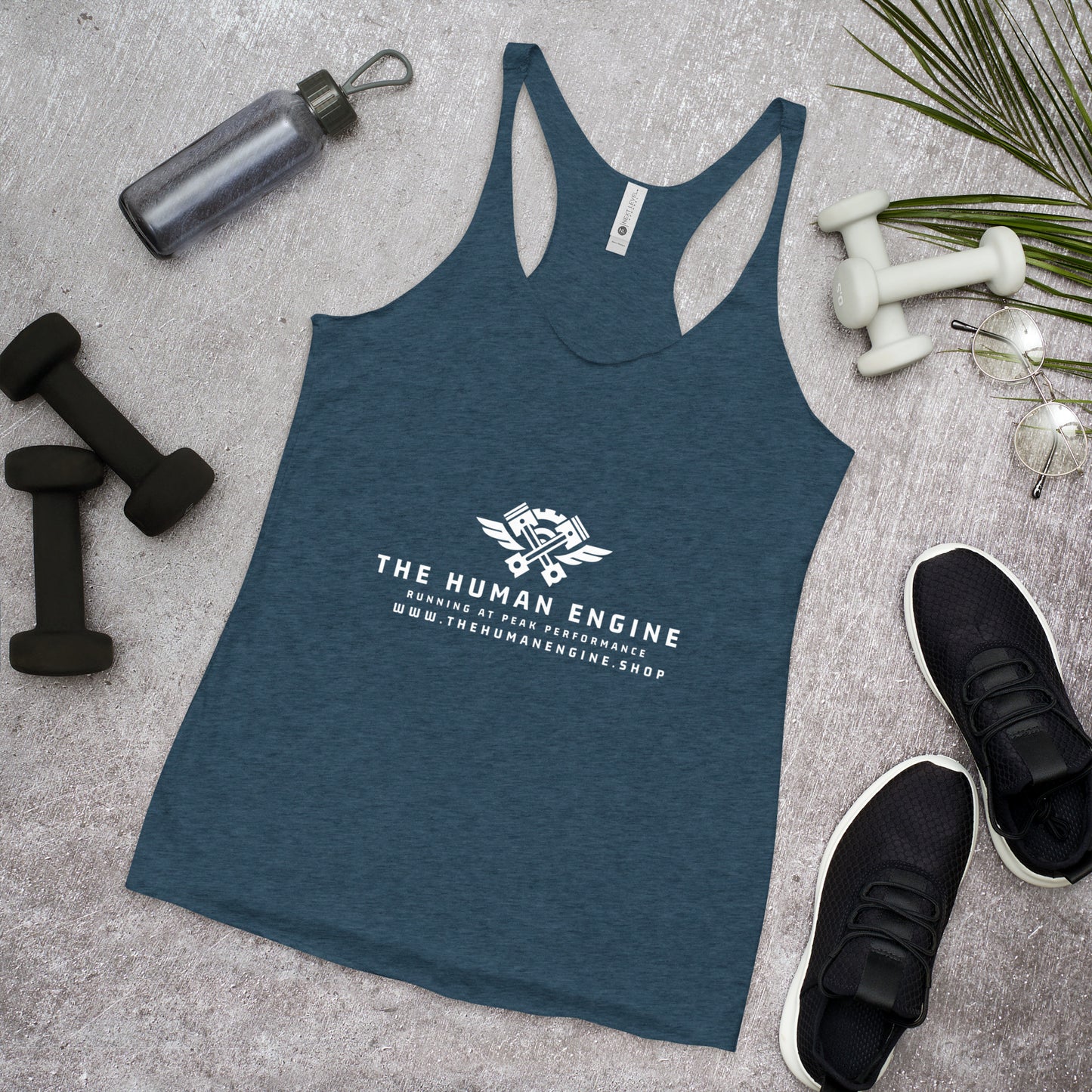 Women's colored Logo Racerback Tank - The Human Engine