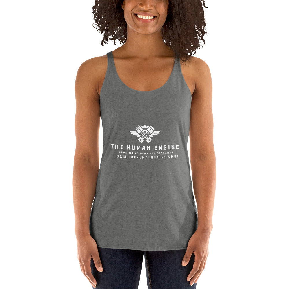 Women's colored Logo Racerback Tank - The Human Engine