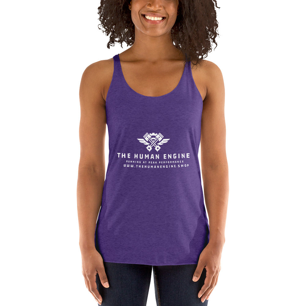 Women's colored Logo Racerback Tank - The Human Engine