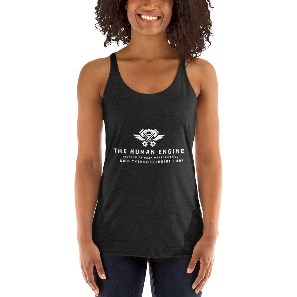 Women's colored Logo Racerback Tank - The Human Engine