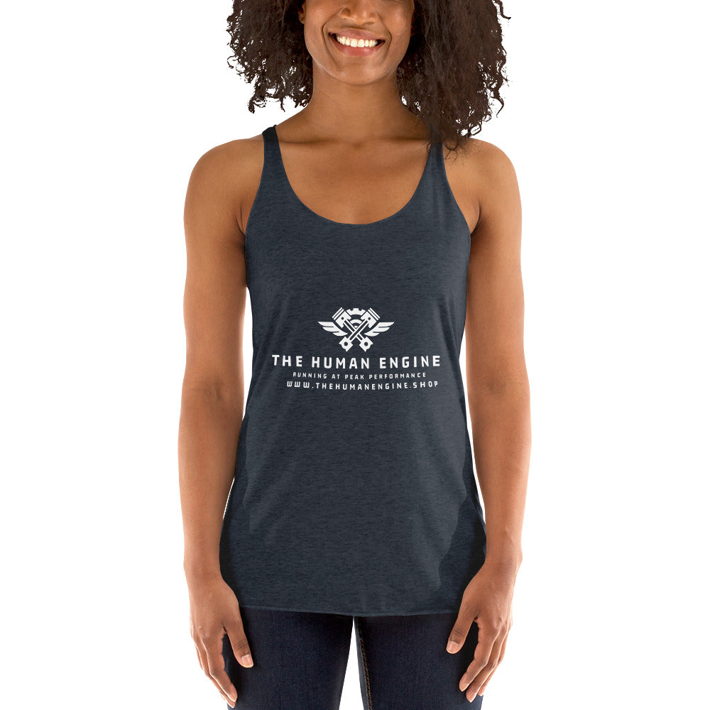 Women's colored Logo Racerback Tank - The Human Engine