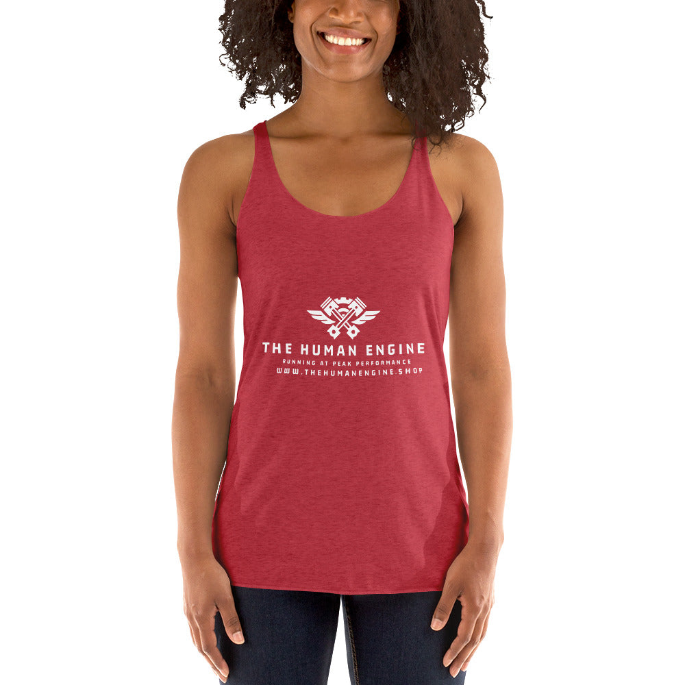 Women's colored Logo Racerback Tank - The Human Engine