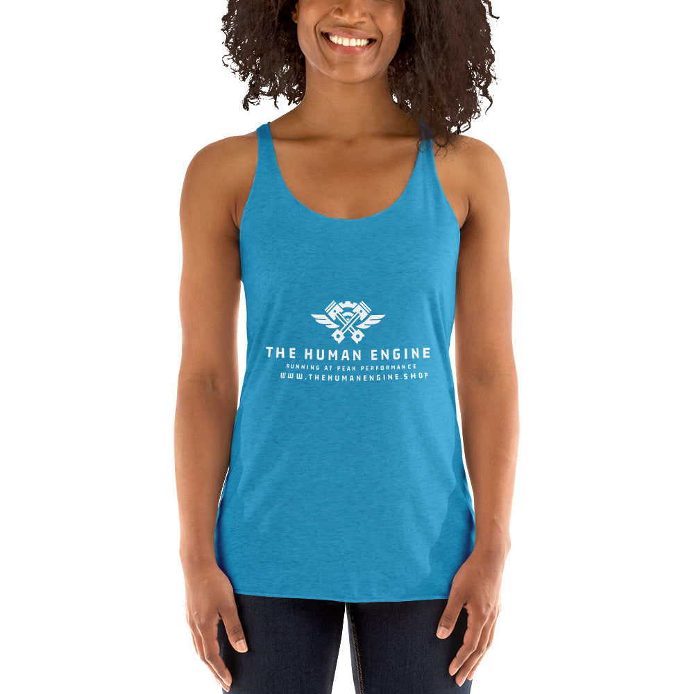 Women's colored Logo Racerback Tank - The Human Engine