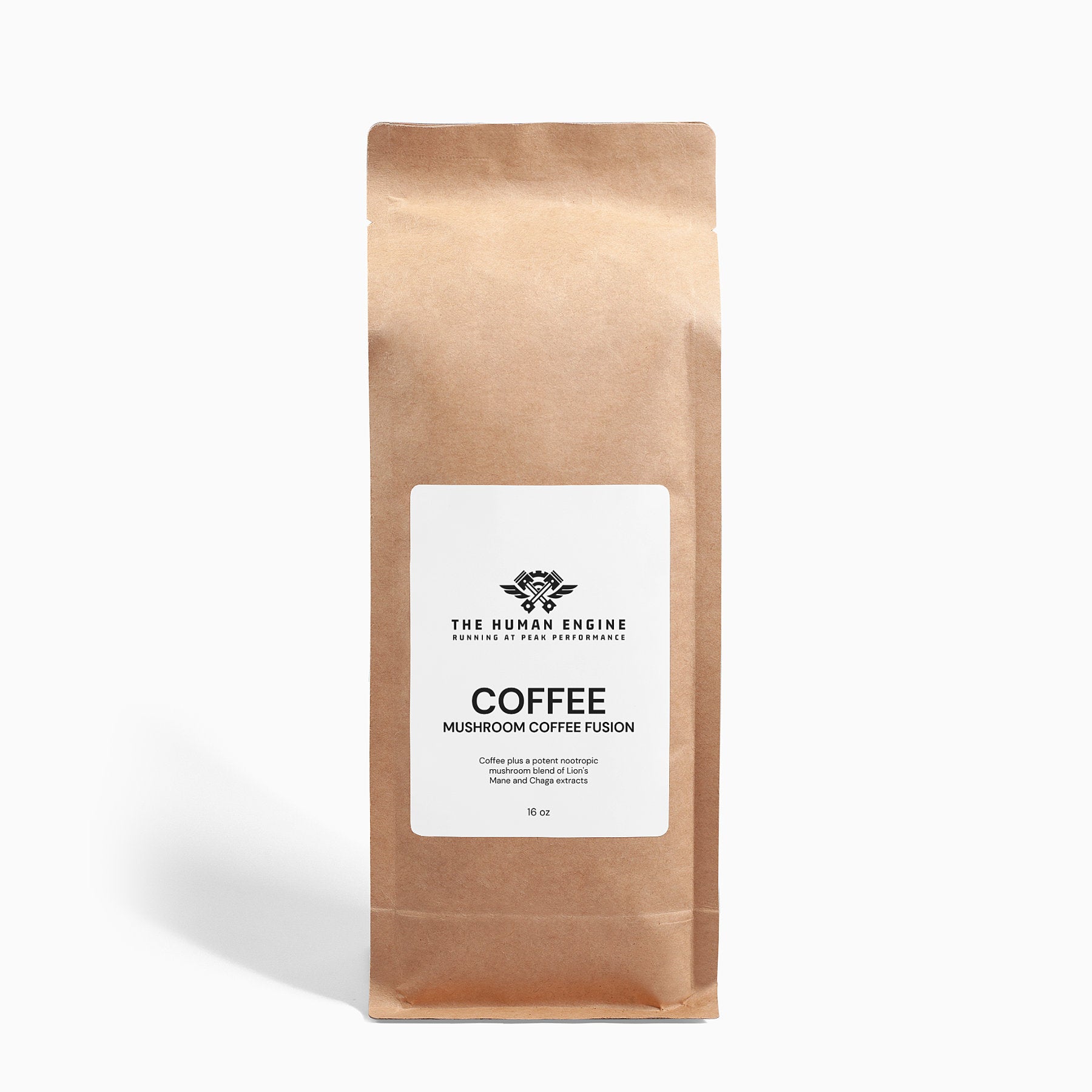 Mushroom Coffee Fusion - Lion’s Mane & Chaga 16oz - The Human Engine